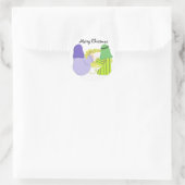 Kerststal Scene Ronde Sticker (Tas)