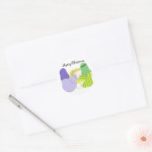 Kerststal Scene Ronde Sticker (Envelop)