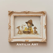 kerststal schilderij Mama met Baby Poster