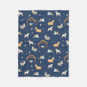 Kerststal Soft Fleece Kerstdeken