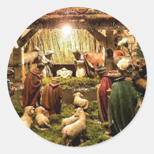 kerststal sticker (Voorkant)