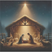 Kerststal Sticker (Voorkant)