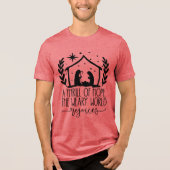 Kerststal Tri-Blend Shirt (Voorkant)