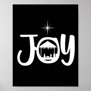 Kerststal van Jezus Christus Cool Kerstkleding Poster