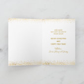 Kerststal voederbak Wit Goud Typografie Feestdagen Kaart (Binnen)