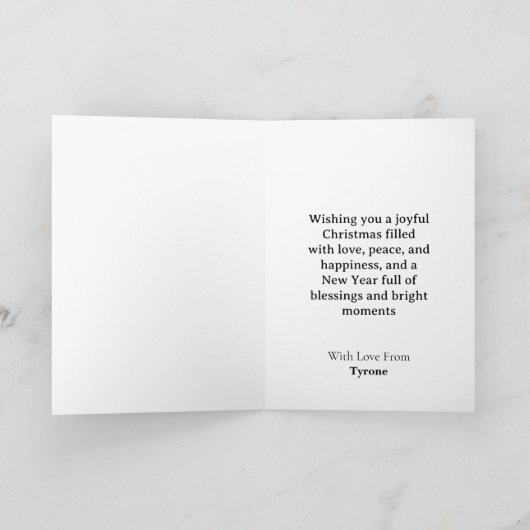 kerststal vrolijk kerstfeest kaart (Binnen)