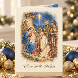 Kerststal Wisemen Bijbeltekst  Feestdagen Kaart