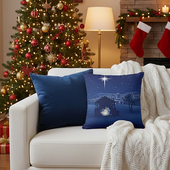 Kerststal Worpkussen Kussen (Creator heeft geüpload)