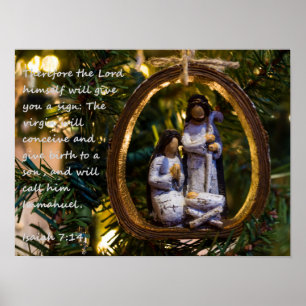 Kerststall ornament Isiah Zeven Veertien Poster