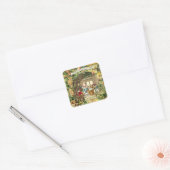 Kerststalletje vierkant sticker (Envelop)