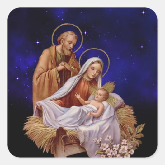 Kerststalplein Stickers (Voorkant)