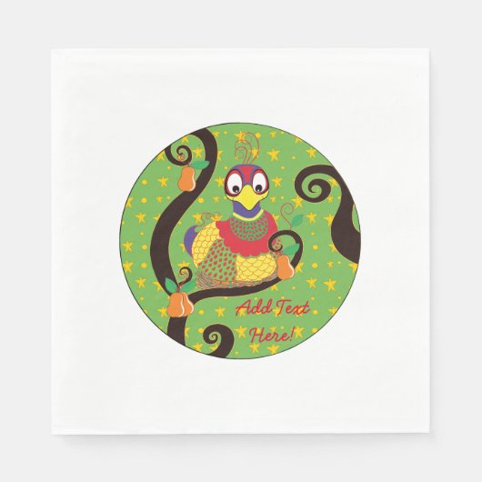 Kerststandaard Napkin. Personaliseren Servetten (Voorkant)