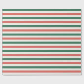kerststapes Groen Rood Wit Cadeaupapier (Vlak)