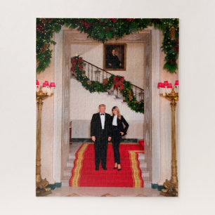 Kerststappen President Donald Trump & Melania Legpuzzel