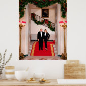 Kerststappen President Donald Trump & Melania Poster (Keuken)