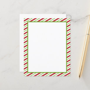 Kerststationery met rode en groene strepen
