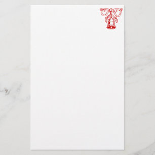 Kerststationery Schrijfpapier met bel Briefpapier