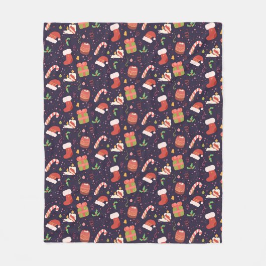 kerststemming fleece deken (Voorkant)