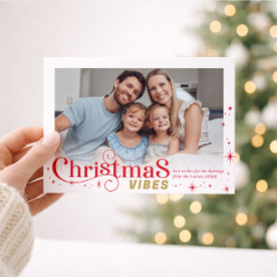 KERSTSTEMMING FOTO feestelijke leuke typografie ro Feestdagenkaart