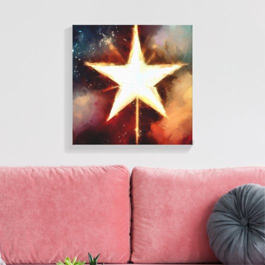 Kerstster 1 canvas afdruk (Insitu (Woonkamer))