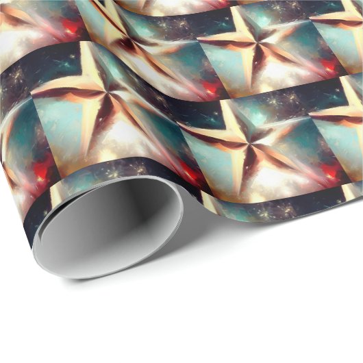 Kerstster 2 cadeaupapier (Rol Hoek)