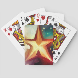 Kerstster (3) pokerkaarten