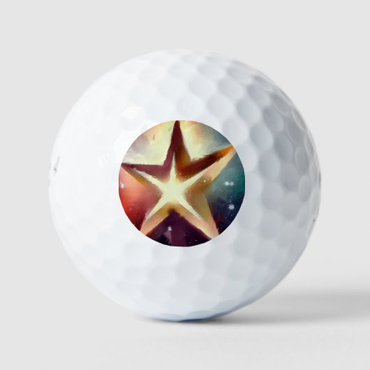 Kerstster (4) golfballen (Voorkant)