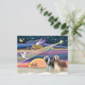 Kerstster - Bearded Collies (twee) Feestdagenkaart (Staand voorkant)