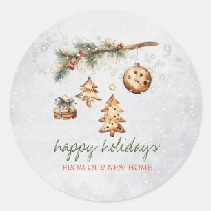 Kerstster Boomtak,Decoraties,Sterren Ronde Sticker
