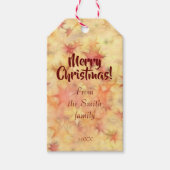 Kerstster bordeaux typografie Cadeau Label Cadeaulabel (Voorkant)
