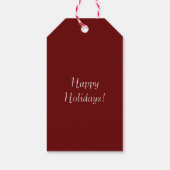 Kerstster bordeaux typografie Cadeau Label Cadeaulabel (Achterkant)