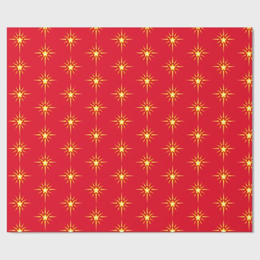 kerstster cadeaupapier (Vlak)