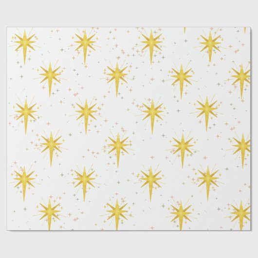 kerstster cadeaupapier (Vlak)