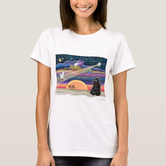Kerstster - Cocker Spaniel (zwart) T-shirt (Voorkant)