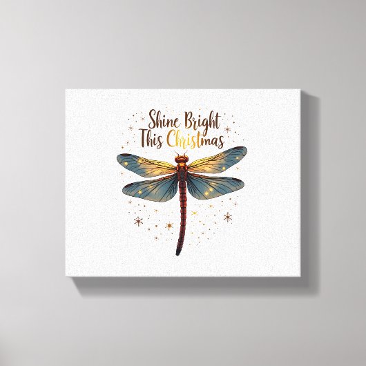 Kerstster Dragonfly Canvas Afdruk (Voorkant)