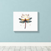 Kerstster Dragonfly Canvas Afdruk (Insitu (Houten vloer))