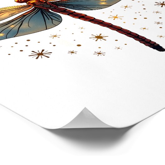 Kerstster Dragonfly Poster (Hoek)