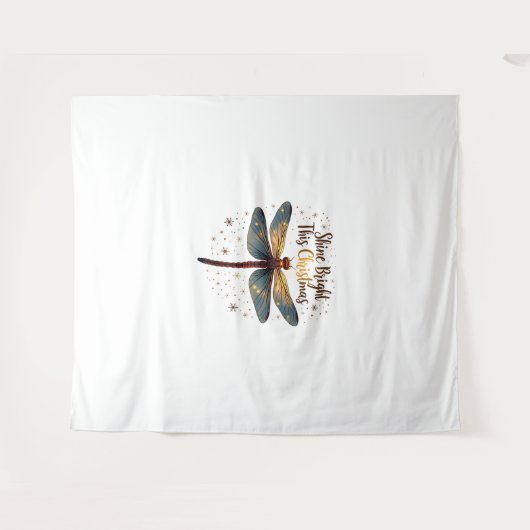 Kerstster Dragonfly Wandkleed (Voorkant (horizontaal))