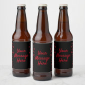 kerstster Flourish Bier Etiket (Flessen)