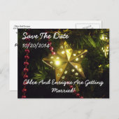 Kerstster gepersonaliseerd Bewaar de datum Aankondigingskaart (Voorkant / Achterkant)