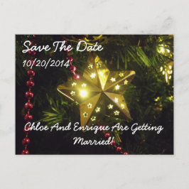 Kerstster gepersonaliseerd Bewaar de datum Aankondigingskaart