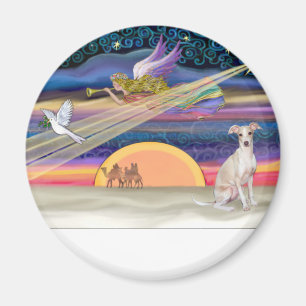 Kerstster - Italiaanse windhond 5 Magneet