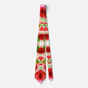 Kerstster Jolly Red Winter Green Feestelijk Roze Stropdas