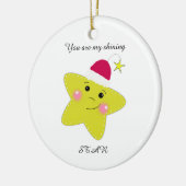 kerstster keramisch ornament (Links)