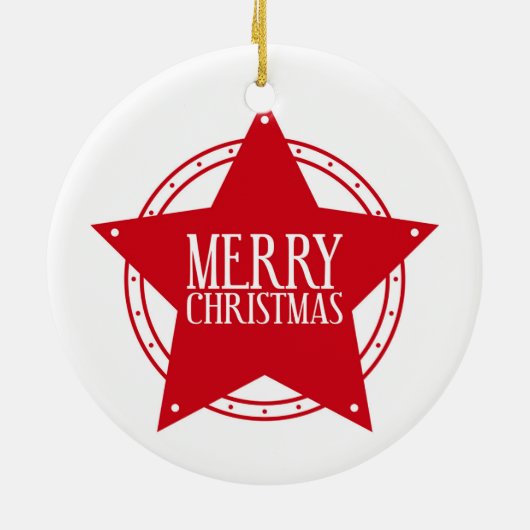 Kerstster Keramisch Ornament (Achterkant)