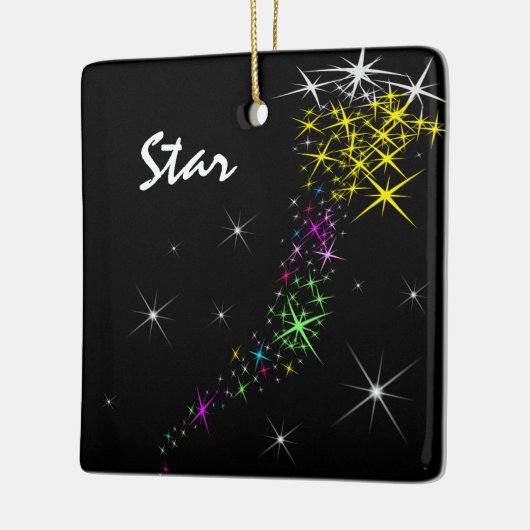 kerstster keramisch ornament (Links)