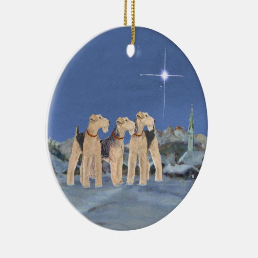 kerstster keramisch ornament (Rechts)