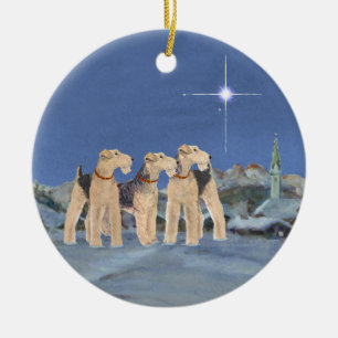 Kerstster Keramisch Ornament