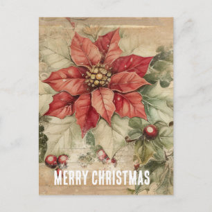 Kerstster (kerstpunt) uit grootmoeders tijd briefkaart