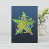 Kerstster kunstzinnige kerstkaart (Staand voorkant)